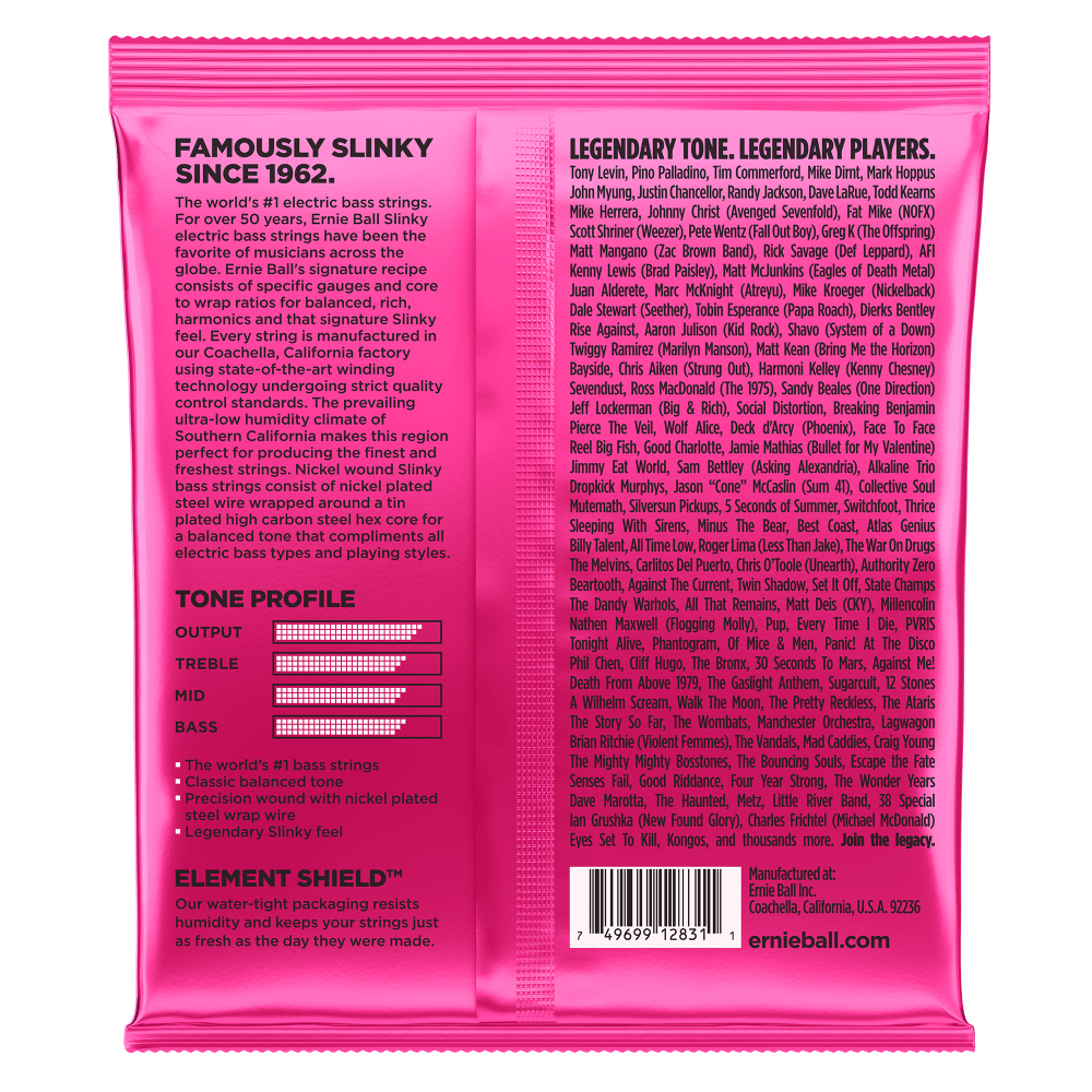 CUERDAS ERNIE BALL SUPER SLINKY PARA BAJO ELECTRICO 4 CDAS | 2834 N