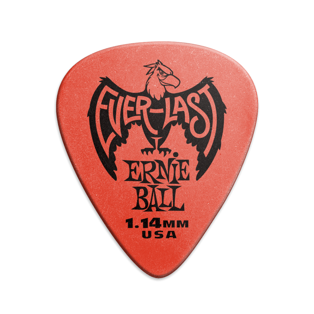 PUAS PARA GUITARRA ERNIE BALL EVERLAST NYLON .1.14 mm ROJO PARDO PAQUETE DE 12 PZAS N