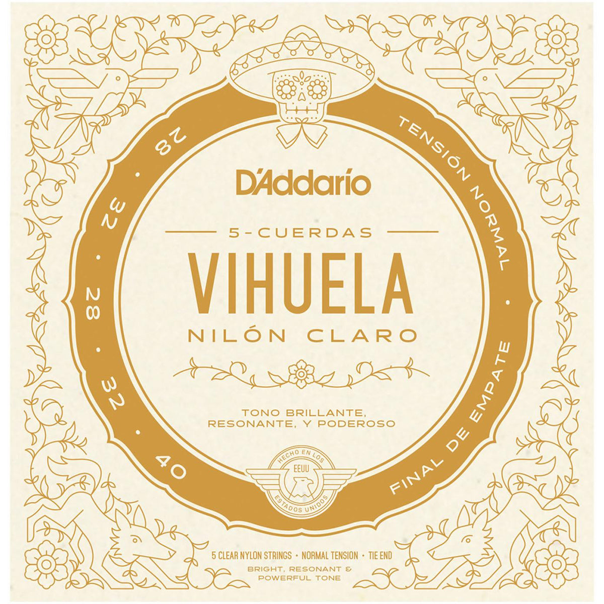 JUEGO DE CUERDA PARA VIHUELA DADDARIO MOD. MV10N N