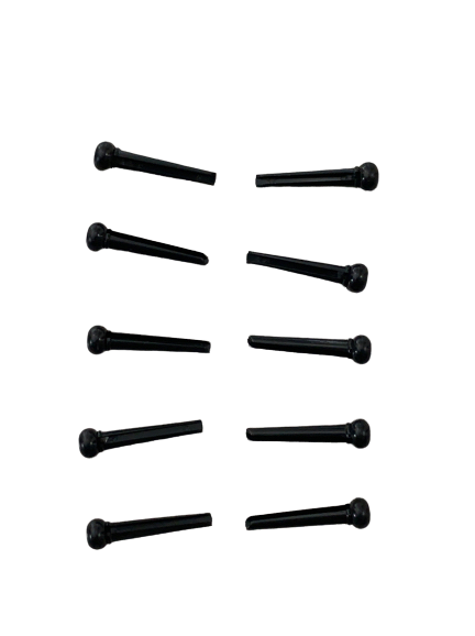 JUEGO DE 6 PIVOTE PARA GUITARRA COLOR NEGRO ALICE