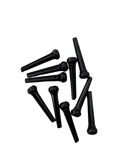JUEGO DE 6 PIVOTE PARA GUITARRA COLOR NEGRO ALICE