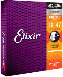 JUEGO DE CUERDAS ELIXIR P GUITARRA ACUSTICA BRONZE .010-.047 11002 N