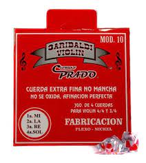 ENCORDADURA GARIBALDI PARA VIOLIN NICKEL ROJA MOD10 N