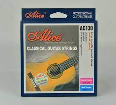 JUEGO DE CUERDAS PARA GUITARRA CLASICA NYLON-PLATA T/NORMAL ALICE AC130N N