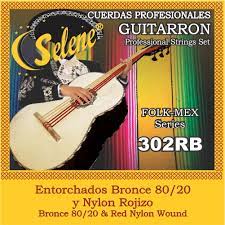 JUEGO DE CUERDA PARA GUITARRON SELENE NYLON ROJO-NIQUEL-COBRE 302RB N