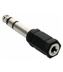 ADAPTADOR DE 1 JACK ESTEREO DE 3.5mm A 1 PLUG ESTEREO DE 6.3mm