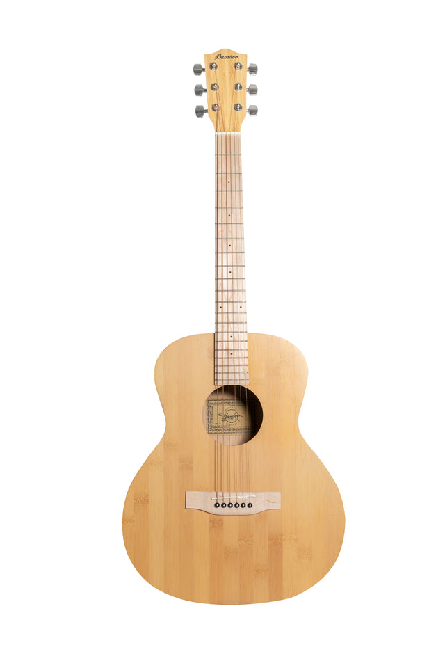GUITARRA ACUSTICA MADERA DE BAMBÚ 38" CUERDA METAL CON FUNDA