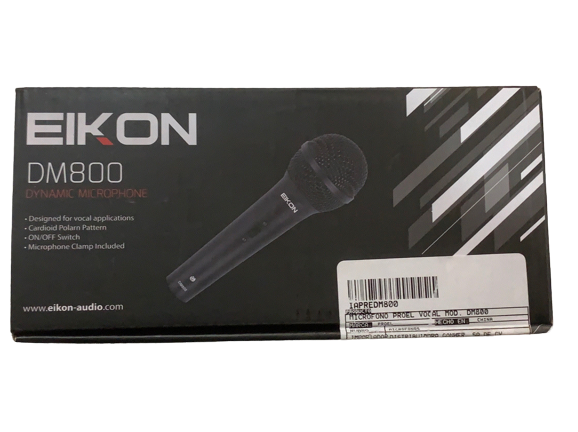 MICROFONO DINAMICO PROEL DM800 NEGRO CON CABLE