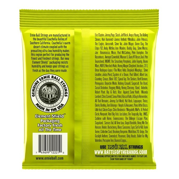 ENCORDADURA GUITARRA ELECTRICA ERNIE BALL REGULAR SLINKY VERDE .10-.46 | 2221 N