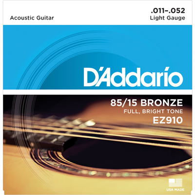 ENCORDADURA DADDARIO MOD. EZ-910 BRONZE 85/15 ,11-,52 N