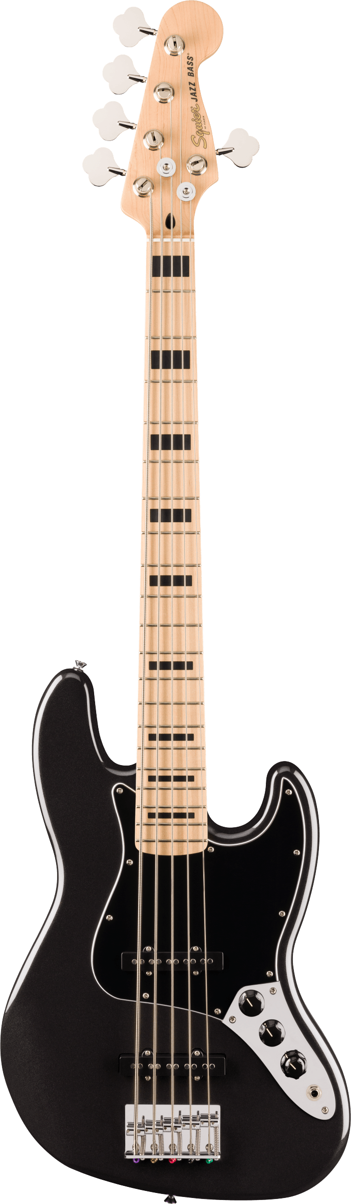 BAJO ELECTRICO SQUIERJAZZ BASS V ACTIVE SERIE AFFINITY BLACK METALLIC N