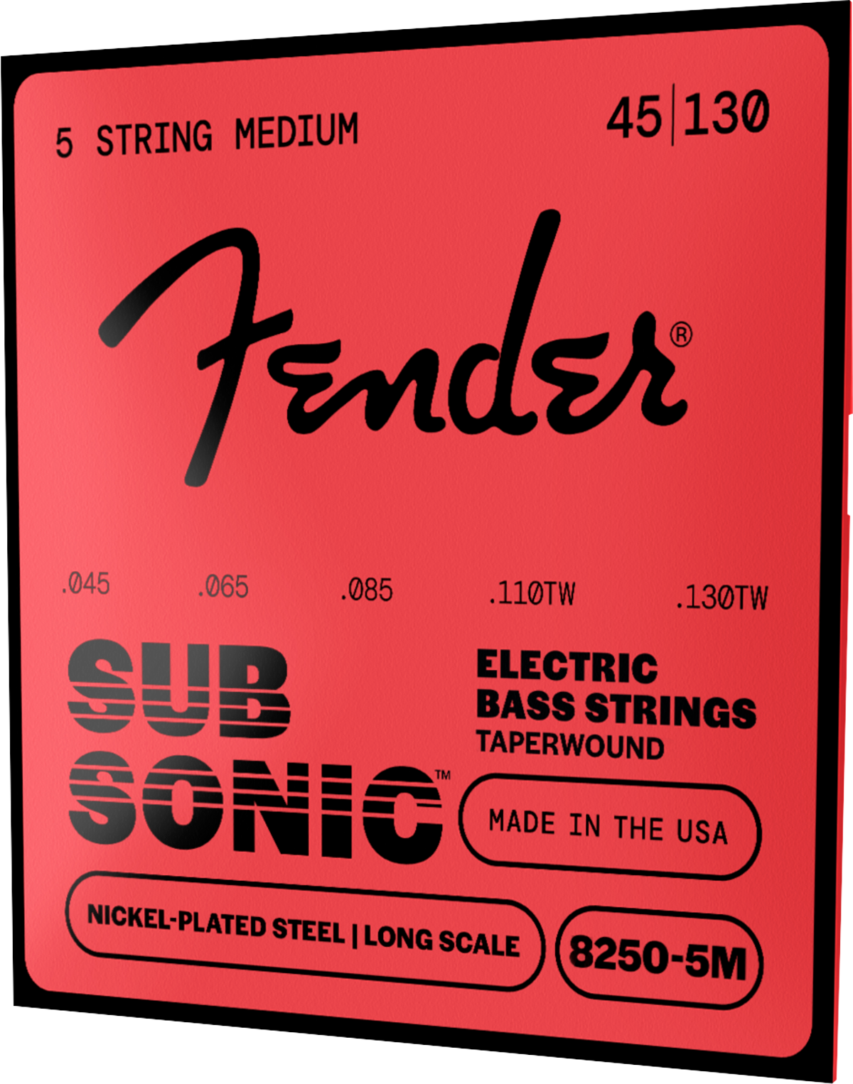 Juego de Cuerda para bajo Eléctrico 5 Cdas Fender 45-130 Long Scale Super 8250´s