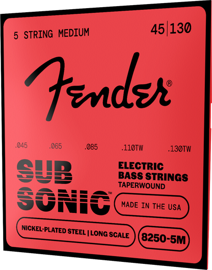 Juego de Cuerda para bajo Eléctrico 5 Cdas Fender 45-130 Long Scale Super 8250´s