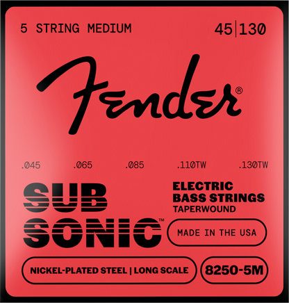 Juego de Cuerda para bajo Eléctrico 5 Cdas Fender 45-130 Long Scale Super 8250´s