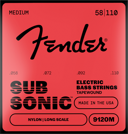 Encordadura Fender Bajo Eléctrico Enrolladas en Nylon 9120