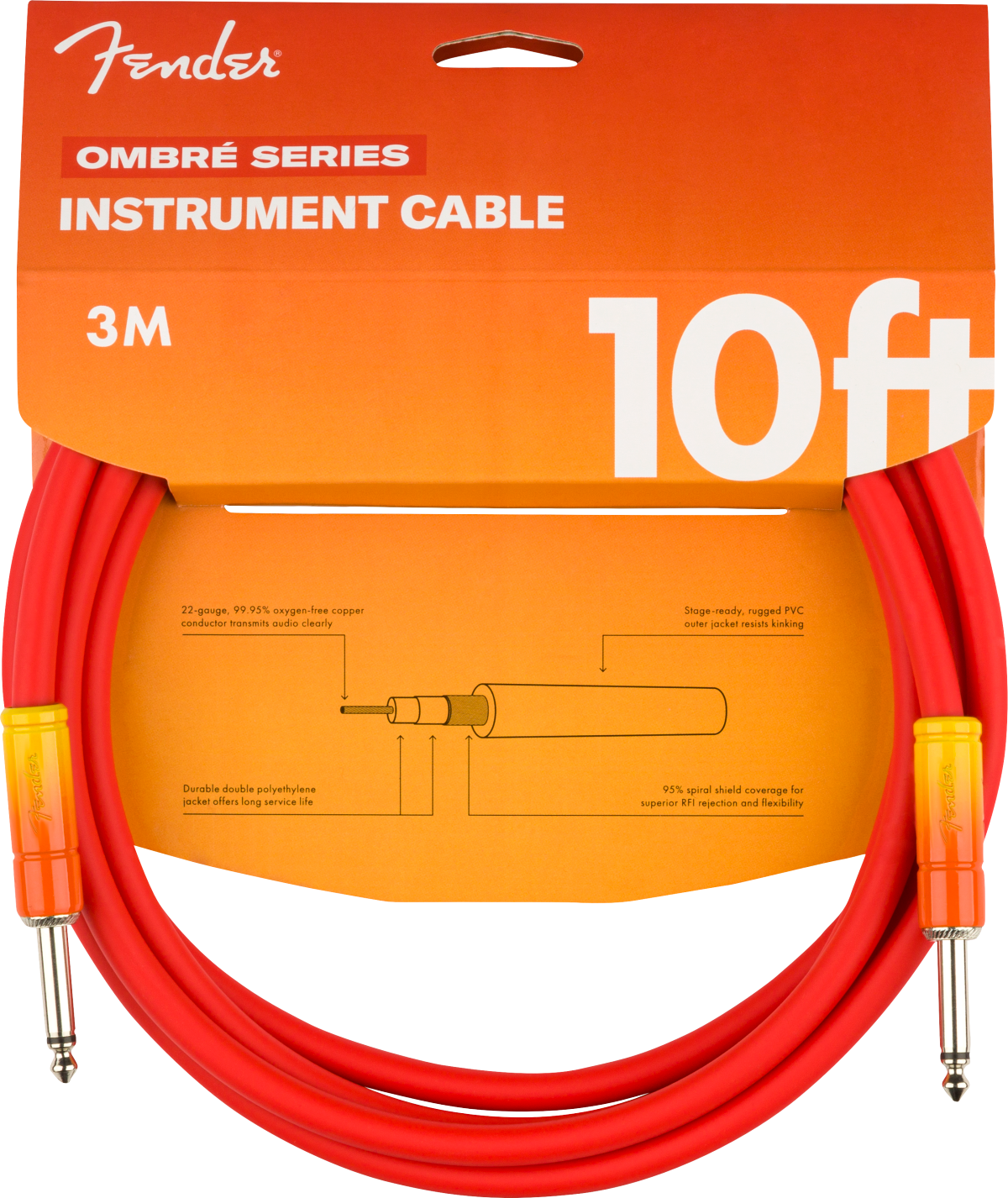 CABLE FENDER 3 M OMBRÉ INSTRUMENT TEQUILA SUNRISE N