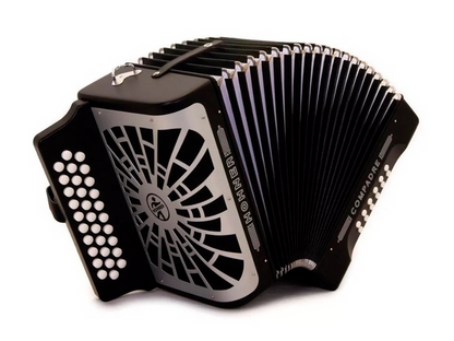 Acordeón Diatónico Hohner Compadre Sol-Do-Fa 31 Botones Negro con Funda