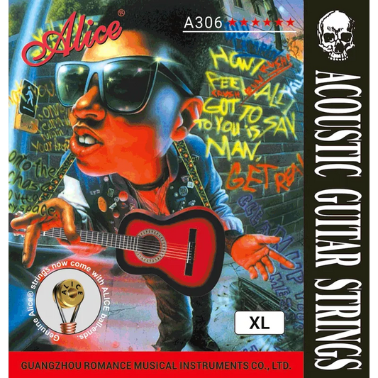 Juego de Cuerdas Alice Guitarra Acústica Texana .010-.047 Acero