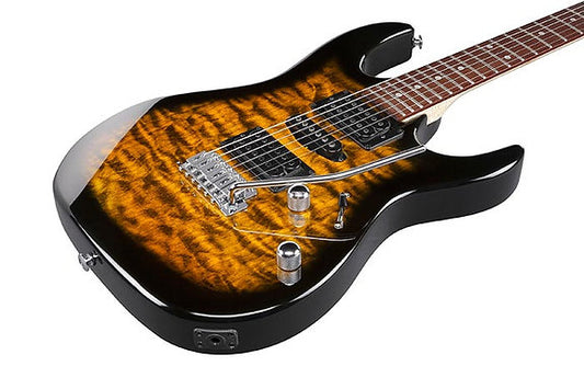 Guitarra Eléctrica Ibanez GIO RX GRX70QA Ámbar Transparente Sombreado