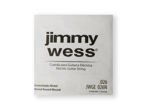 CUERDA JIMMY WESS PRO PARA GUITARRA ELECTRICA, 0.026 ENTORCHADO ACERO NIQUELADO N