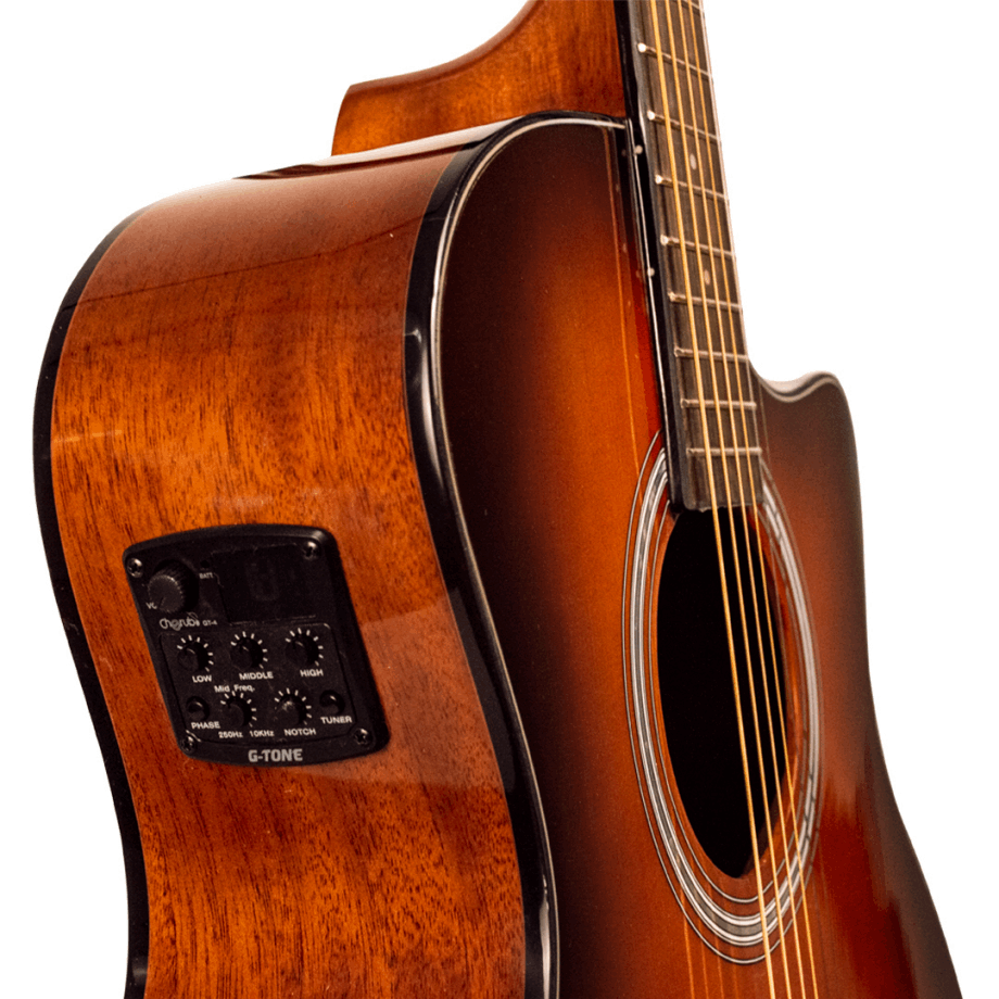 GUITARRA CAMPERO MAHOGANY ELECTROACUSTICA CON RESAQUE SUNBURST | C-EA-MHR-SB N