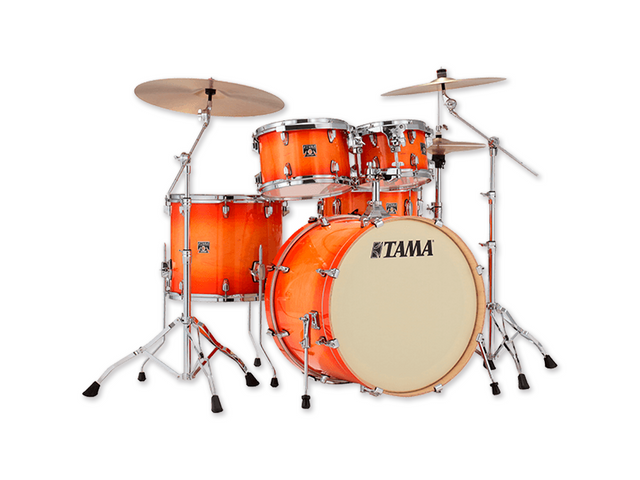 Batería Tama Superstar Classic Maple 5 Piezas Anaranjado Lacado Burst