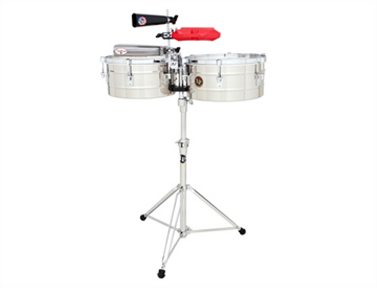 LP LP256-S — Timbales Lp Tito Puente De 13''/14'' Cromados Con Atril