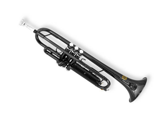 Trompeta Si Bemol Blessing TR-6334BK Negra Niquelada con Estuche