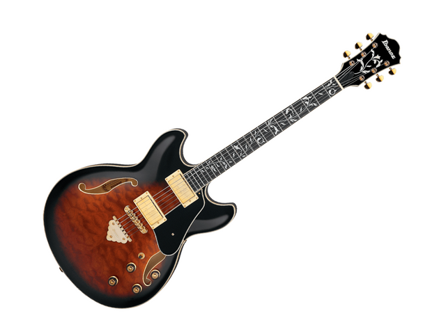 Ibanez AS93QMSP-DBS — Guitarra Electrica Ibanez ''Artcore Expressionist'' Café/Sombreado Negro