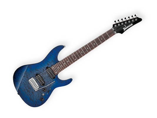 Guitarra Electrica Ibanez AZ427P2QM-TUB Entintado Azul/sombreado Azul con Funda