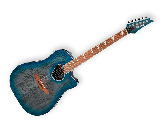 Ibanez ALT30FM-BDB — Guitarra Electroacustica Ibanez ''Altstar'' Gris Transparente/Sombreado Azul