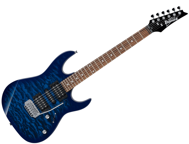 Ibanez GRX70QA-TBB — Guitarra Electrica Ibanez ''Rx'' Azul Sombreado Transparente