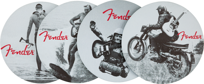 Conjunto de 4 Posavasos Fender™ Vintage Ads