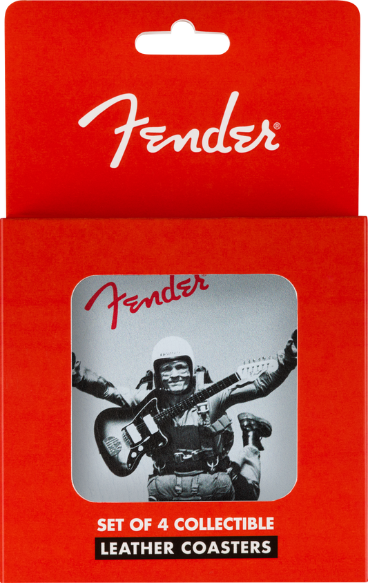 CONJUNTO DE 4 POSAVASOS FENDER™ VINTAGE ADS N