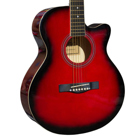 Clásica Cuerdas De Acero Electroacústica Con Resaque Roja 40¨ | C-EA-SSR-1RD N