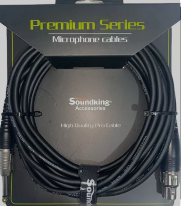 CABLE PARA MICROFONO DE ALTA 6MTS.  XLR A PLUG SOUNDKING BB001-6M N