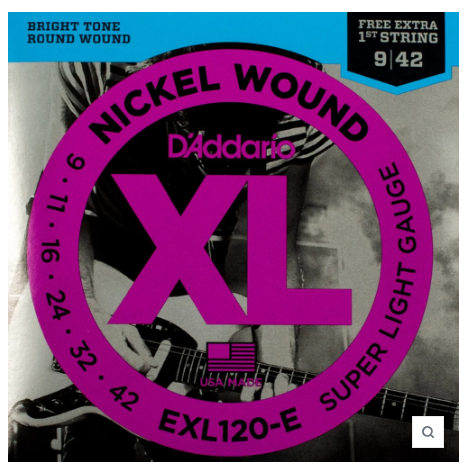 ENCORDADURA DADDARIO P/GUITARRA EXL120-E N