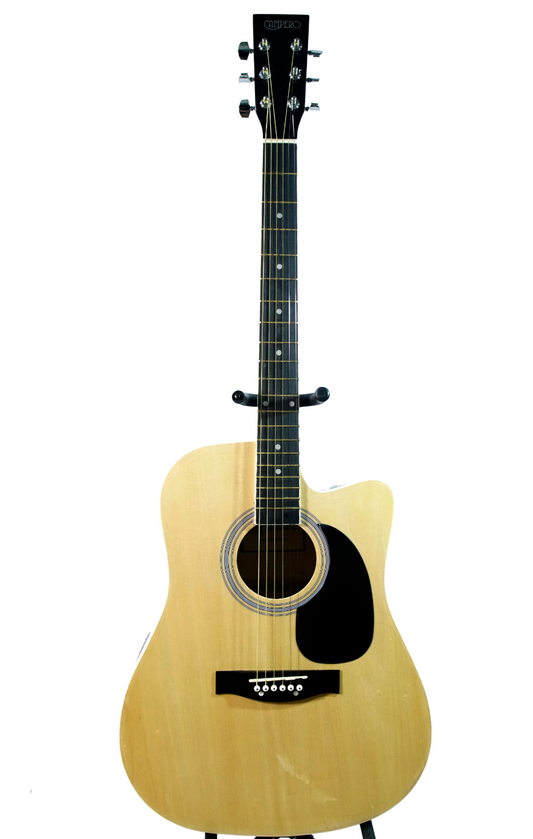 GUITARRA TEXANA ELECTROACUSTICA NATURAL CON REZAQUE C-EA-TXR-1NT N