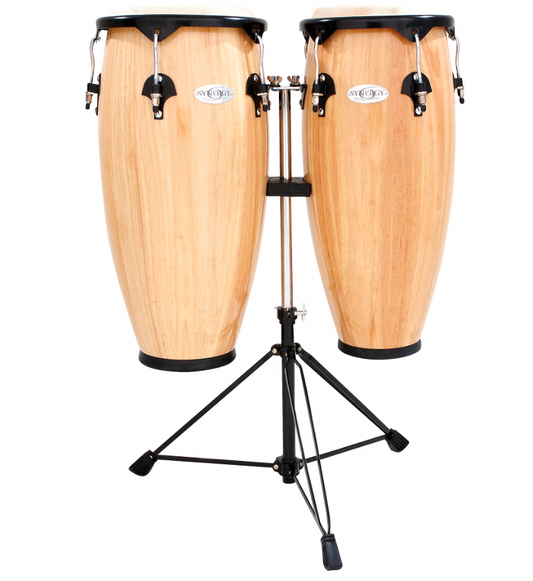 JUEGO DE CONGAS 10" Y 11" SYNERGY NATURAL CON STAND TOCA 2300N-I N