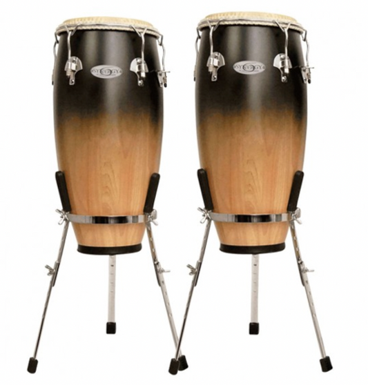 JUEGO DE CONGAS 10" Y 11" SYNERGY DELUXE CAFÉ MATE C/SOPORTE N