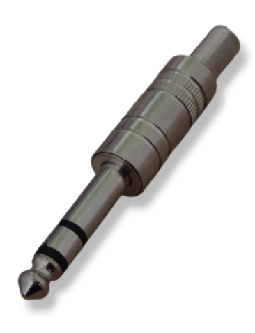 PLUG 6.3mm ESTEREO METALICO CON RESORTE 705-905 N