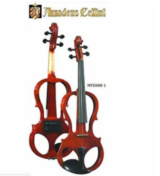 VIOLIN ELECTRICO 4/4 MAPLE PARTS EBANO AMADEUS CELLINI MVE008-1 N