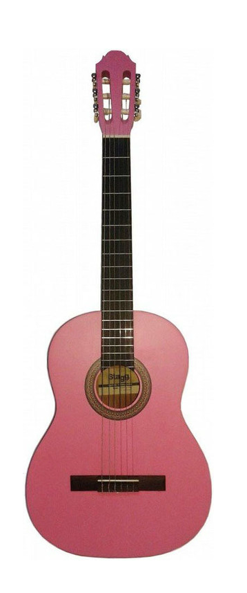 GUITARRA CLASSICA 4/4 TAPA LINDEN STAGG ROSA C440 M PK N