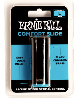 SLIDE ERNIE BALL PARA GUITARRA GRANDE, LATON CROMADO NEGRO 4289 N