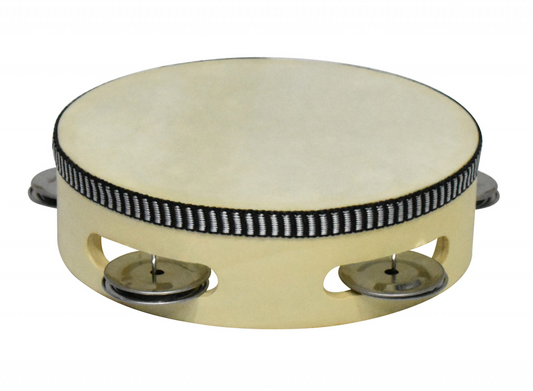 PANDERO DE MADERA 15cm/6" C/ PARCHE 1 HILERA RIN COPACABANA N