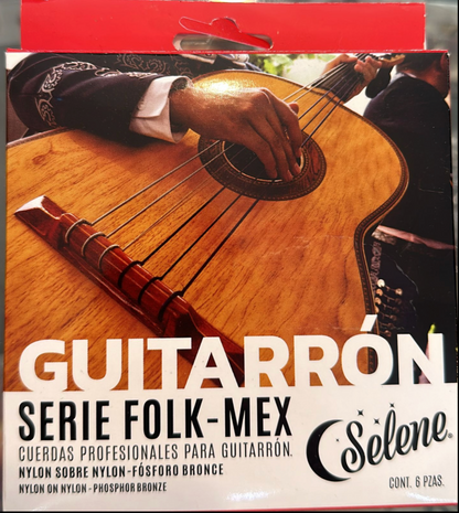 Enc.guitarron Nylon sobre Nylon Multicolor, Entorchado Fosforo Bronce 300-nnm N