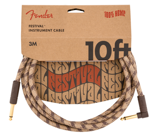 CABLE DE 10' DE ÁNGULO, RAYA MARRÓN DE CÁÑAMO N