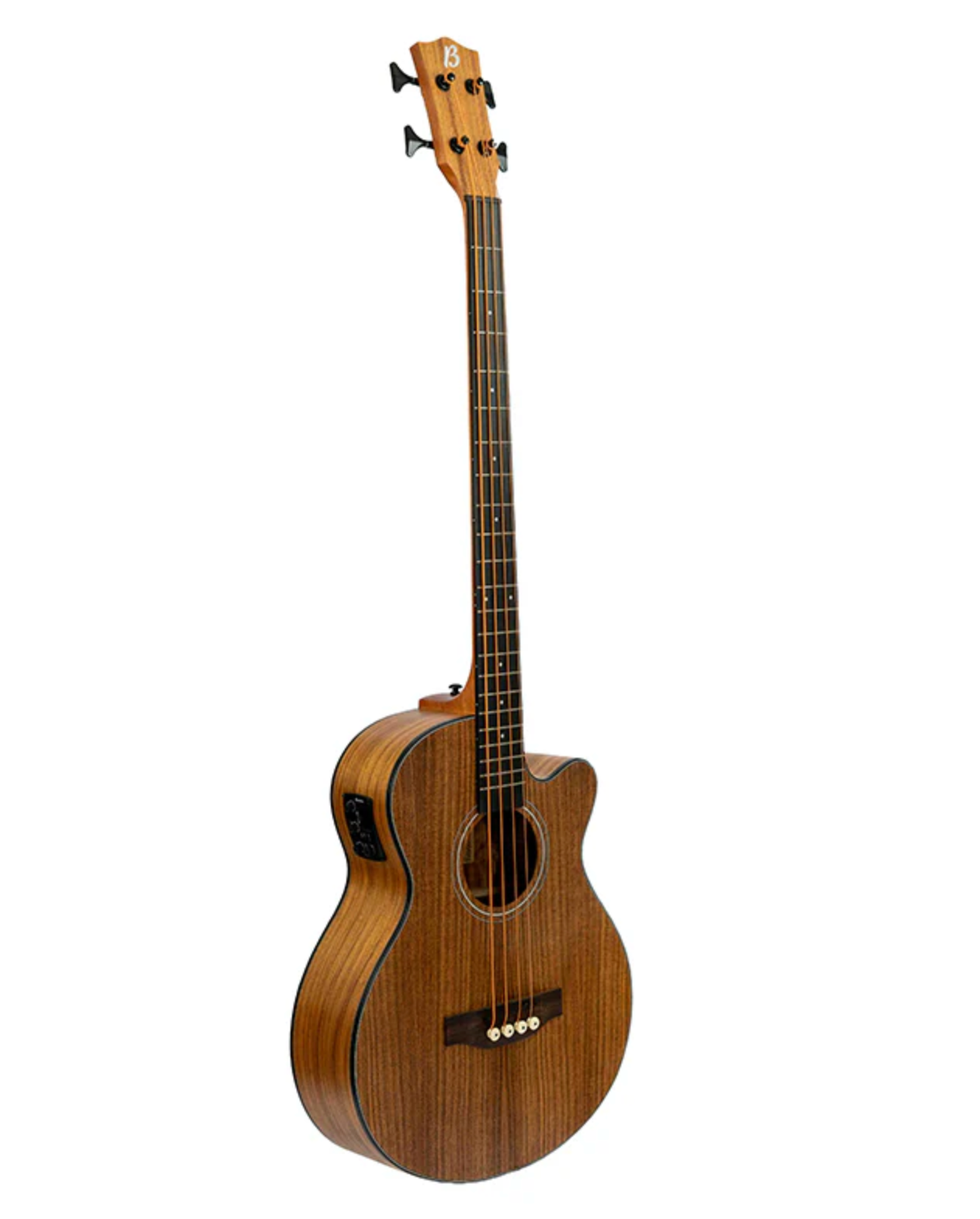 BAJO ELECTROACUSTICO MADERA KOA CON EQUALIZADOR INCLUYE FUNDA Y CORTE  40" | BA-40-KOA-Q-AR N