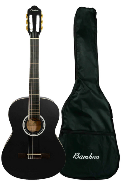 Guitarra Clásica Bamboo Negra Incluye Funda Ar