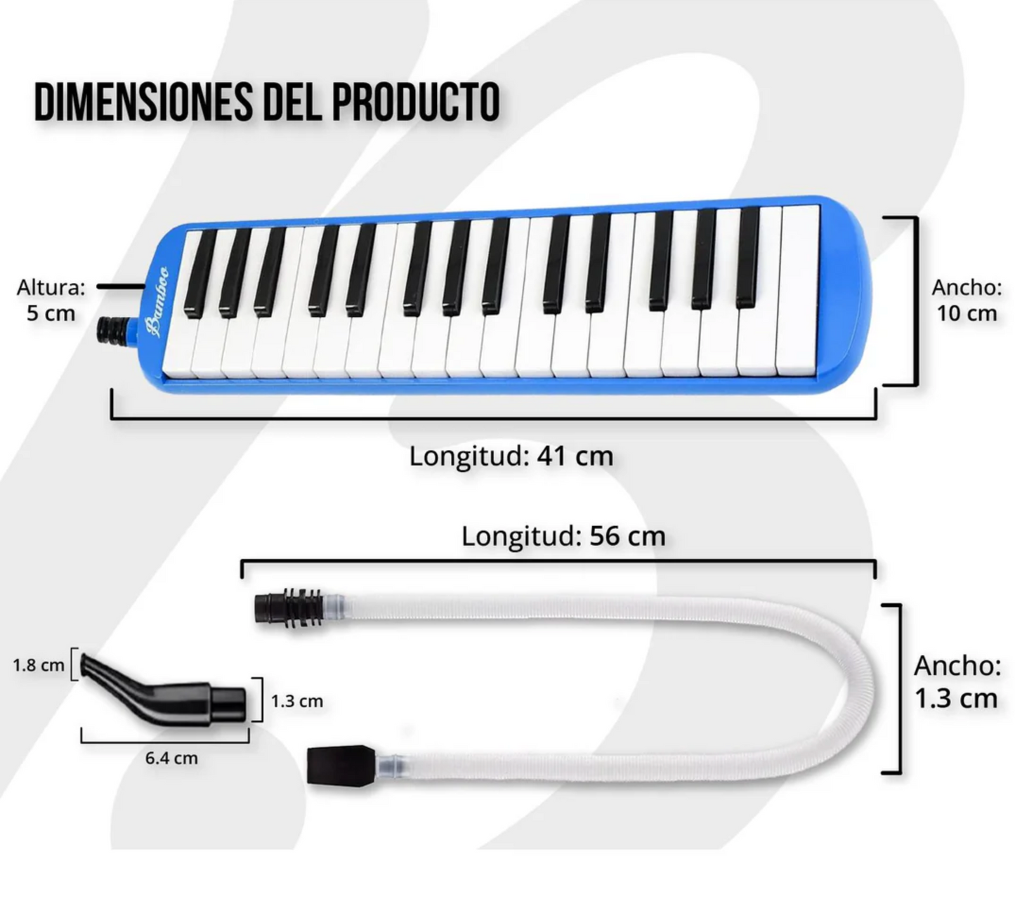 MELODICA 32 NOTAS AZUL CON FUNDA | MELODICA-BL N